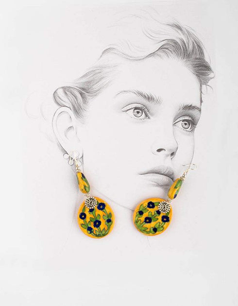 Oval Pendant Earrings